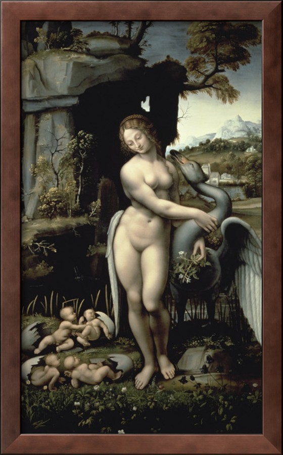 Leda And The Swan - Leonardo Da Vinci Painting